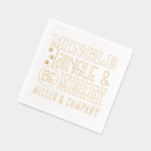 Mingle & Be Merry Corporate Personalisiert Servietten Mit Folie (Links)