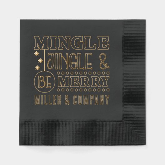 Mingle & Be Merry Corporate Personalisiert Servietten Mit Folie (Vorderseite)