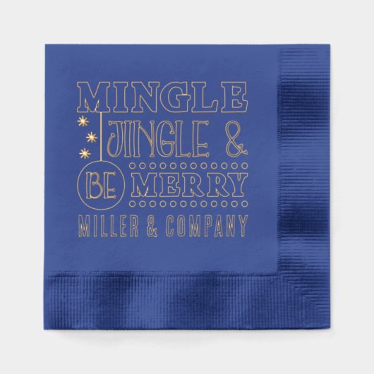 Mingle & Be Merry Corporate Personalisiert Servietten Mit Folie (Vorderseite)