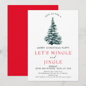 Mingle Jingle Christmas Tree Christmas Party  Einladung (Vorne/Hinten)