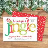 Mingle & Jingle Red Gold Niedliches Weihnachtsfest Einladung