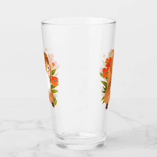 MINGSIE rot - 16 oz Glasdesign vorne & hinten Glas (Rechts)