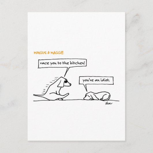 Mingus & Maggie >> Rasse Postkarte (Vorderseite)