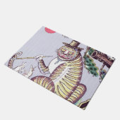 Minhwa Tiger mit Kaninchen und Pipe Fußmatte (Schrägansicht)