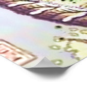 Minhwa Tiger mit Kaninchen und Pipe Poster (Ecke)