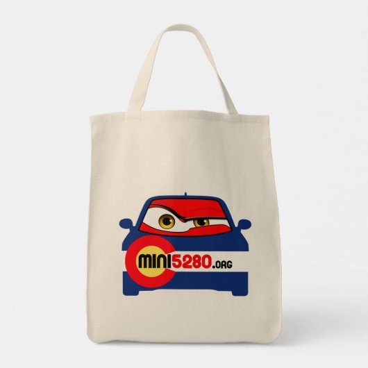 MINI5280 Lebensmittelgeschäft mit zwei Logos Tasch Tragetasche (Rückseite)