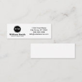 Mini, 7,62 cm x 2,54 cm mini visitenkarte (Vorne/Hinten)