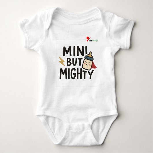 Mini aber Mighty Baby Strampler (Vorderseite)