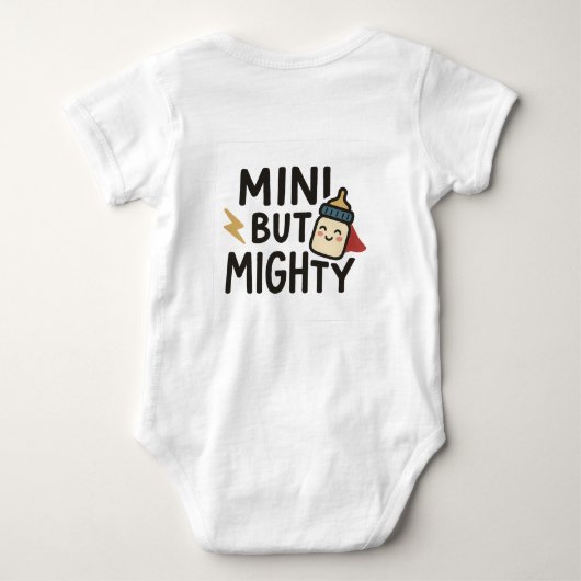 Mini aber Mighty Baby Strampler (Rückseite)