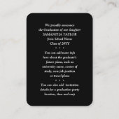 Mini Abschluss Ankündigung Foto Einladung (Rückseite)