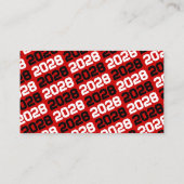 Mini-Abschluss in Schwarz & Rot lädt ein Visitenkarte (Rückseite)