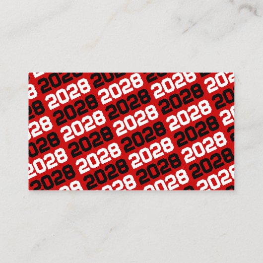 Mini-Abschluss in Schwarz & Rot lädt ein Visitenkarte (Rückseite)