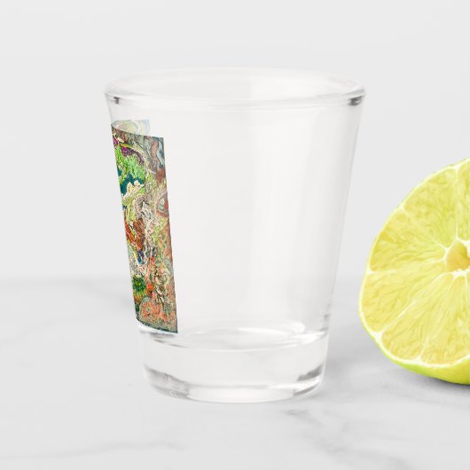 Mini Abstrakt Art Shot Glass Schnapsglas (Rechts)