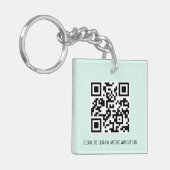 Mini-Acryl-QR-Code-Schlüsselanhänger für den benut Schlüsselanhänger (Vorderseite links)