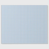 Mini Airy Blue Gingham Check Pattern Geschenkpapier (Flach)