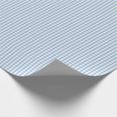 Mini-Airy-Blue-Gingham-Karomuster Geschenkpapier (Ecke)