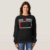 Mini-Akku mit Sprichwort-Vater von fünf Mädchen Sweatshirt (Vorne ganz)