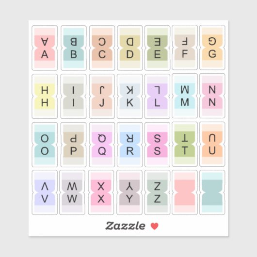 Mini Alphabet Index Tab Divider Bujo Label (Blatt)