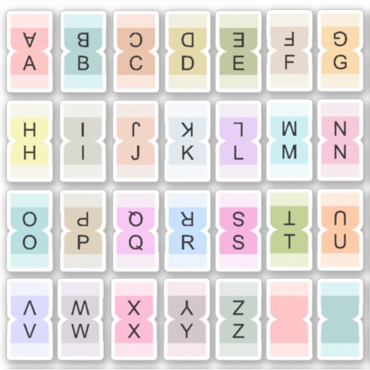 Mini Alphabet Index Tab Divider Bujo Label (Vorderseite)