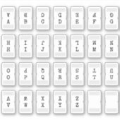 Mini Alphabet Index Tab Page Divider Tab Folded  Aufkleber (Vorderseite)