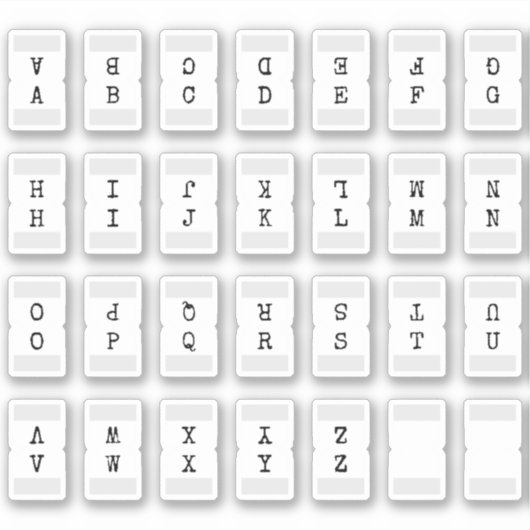 Mini Alphabet Index Tab Page Divider Tab Folded  Aufkleber (Vorderseite)