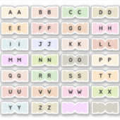 Mini Alphabet Index Tab Page Divider Tab Folding Aufkleber (Vorderseite)