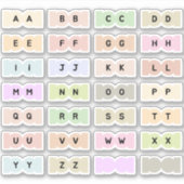 Mini-Alphabet-Index-Tab-Seitenteiler-Tab-Faltung Aufkleber (Vorderseite)