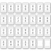 Mini-Alphabet-Index-Tab-Seitenteiler-Tab gefaltet Aufkleber (Vorderseite)