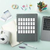 Mini-Alphabet-Index-Tab-Seitenteiler-Tab gefaltet Aufkleber (iPad Hülle)