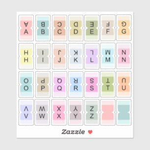 Mini-Alphabet-Index-Tab-Teiler Bujo-Etikett Aufkleber