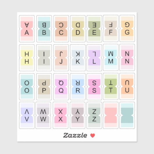Mini-Alphabet-Index-Tab-Teiler Bujo-Etikett Aufkleber (Blatt)