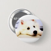 Mini American Eskimo Button (Vorne & Hinten)