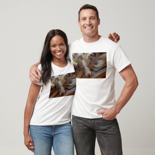 Mini American Shepherd Red Merle Sleeping T-Shirt (Unisex)