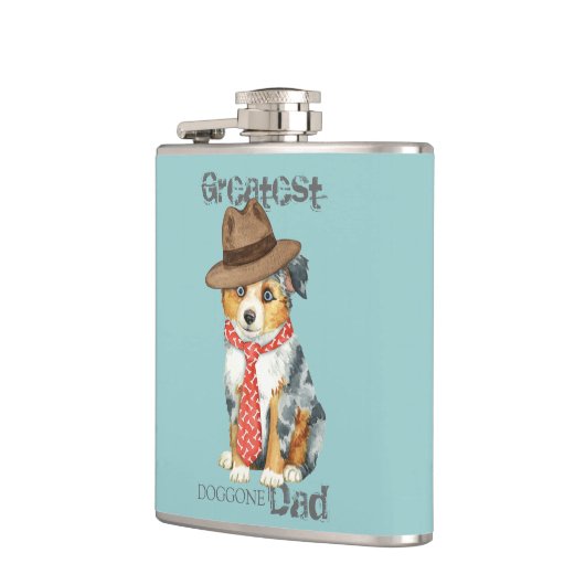 Mini American Shepherd Vater Flachmann (Links)