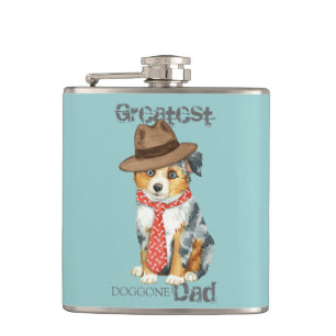 Mini American Shepherd Vater Flachmann