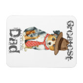 Mini American Shepherd Vater Magnet (Horizontal)