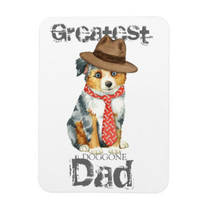 Mini American Shepherd Vater Magnet
