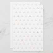 Mini Anchor Muster Briefpapier (Vorne/Hinten)