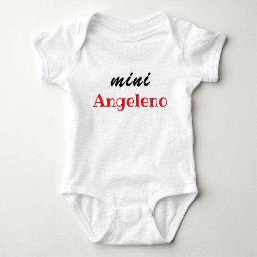 Mini Angeleno, Babygeschenk, Mädchen, Junge, Unise Baby Strampler (Vorderseite)