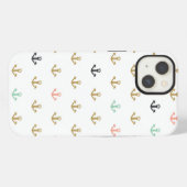 Mini-Anker-Muster iPhone Hülle (Rückseite (Horizontal))