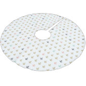 Mini-Ankermuster Polyester Weihnachtsbaumdecke (Schrägansicht)