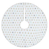 Mini-Ankermuster Polyester Weihnachtsbaumdecke (Vorderseite)