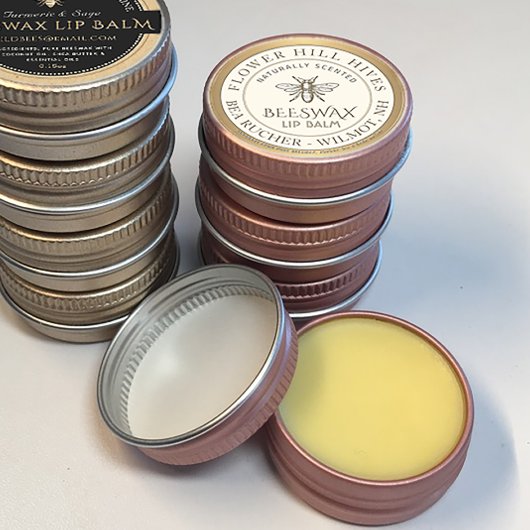 Mini Apiary Heraldic Bee Lip Balm oder Candle Labe Runder Aufkleber