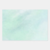 Mini Aqua Blue Gefärbte Krawatte Wasserfarbe Geschenkpapier Set (Vorderseite 3)