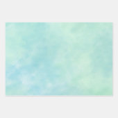 Mini Aqua Blue Gefärbte Krawatte Wasserfarbe Geschenkpapier Set (Vorderseite)