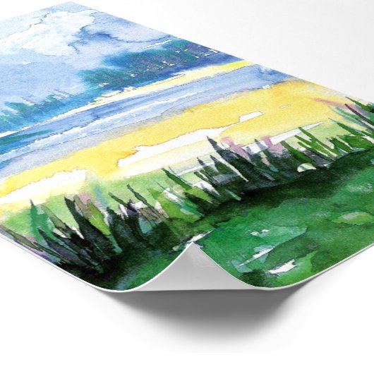 Mini-Aquarelllandschaft Poster (Ecke)