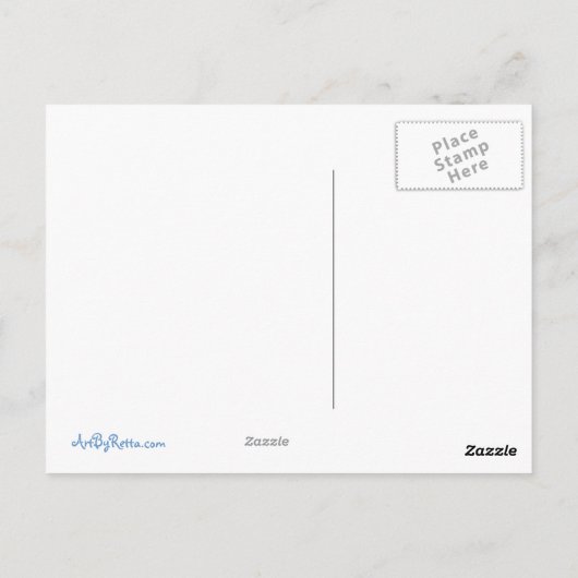 Mini Art Cat Fantasy Yellow Sky Fausea Stars Postkarte (Rückseite)