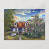 Mini Art Cat Tree Moss Swing Southern Zuhause Lieb Postkarte (Vorderseite)