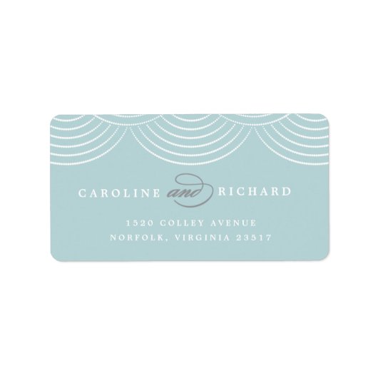 Mini Art Deco String Lights Rücksendeadresse Label Adressaufkleber (Vorne)