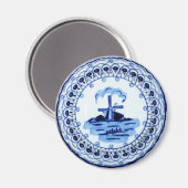 Mini Art Delft Plate Magnet (Vorderseite/Rückseite)